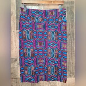 Lularoe Vibrant Multicolor Pencil Skirt Size Womens Medoum